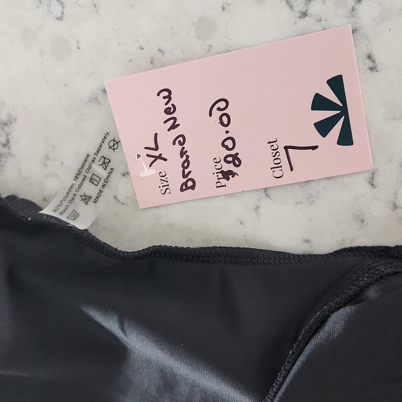 Black One-Shoulder Ruffle Swimsuit - Picture 4 of 14